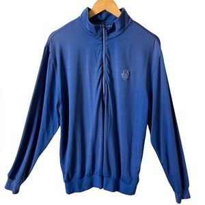 Donald Ross Blue 1/4 Zip Pullover Men’s M Performance Golf
